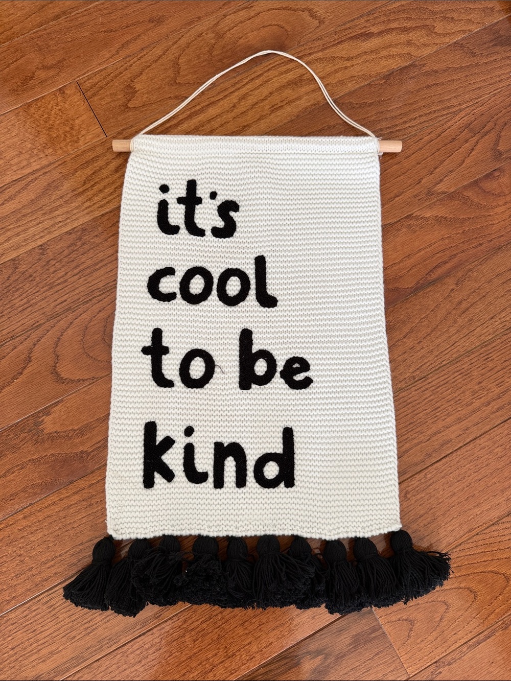 Target knit playroom wall decor